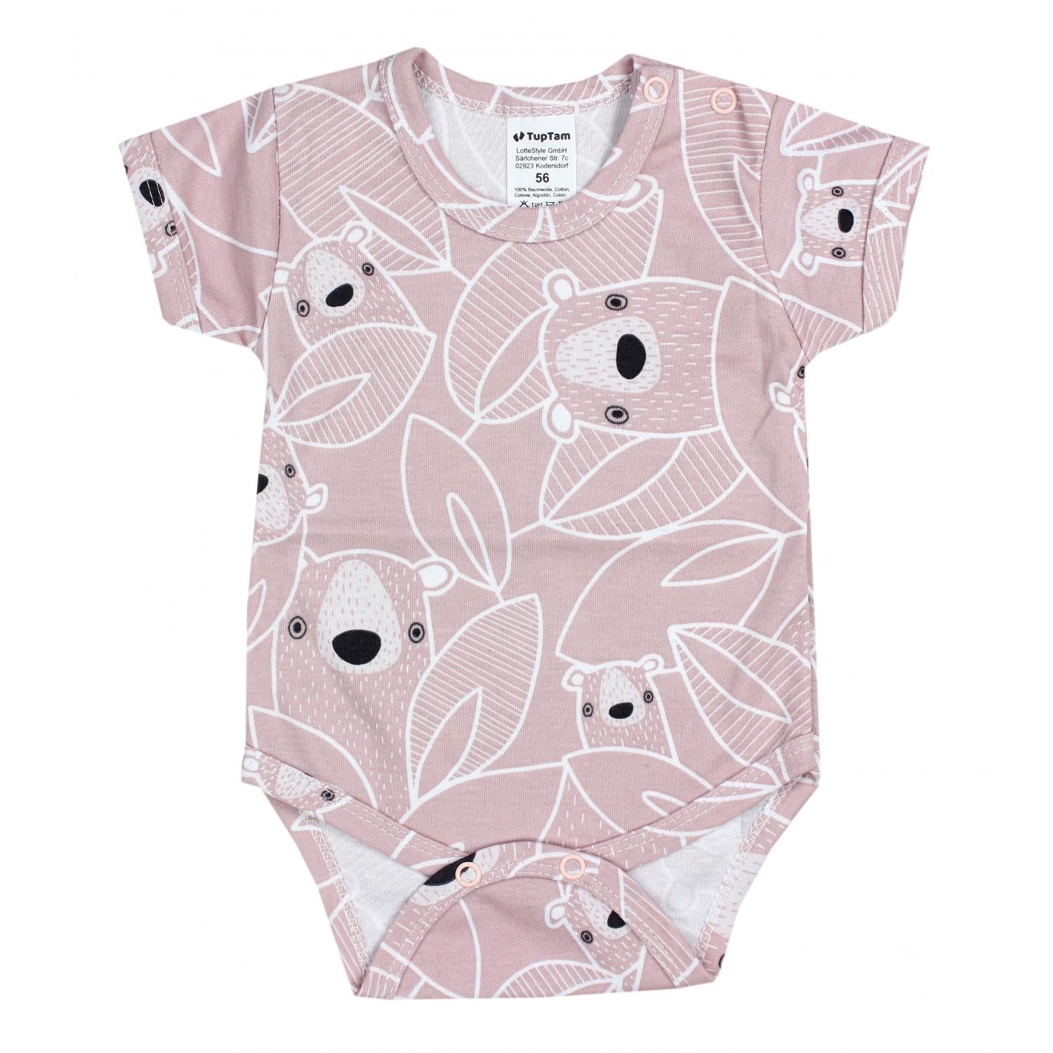 Baby Body Kurzarm in Unifarben - 5er Set