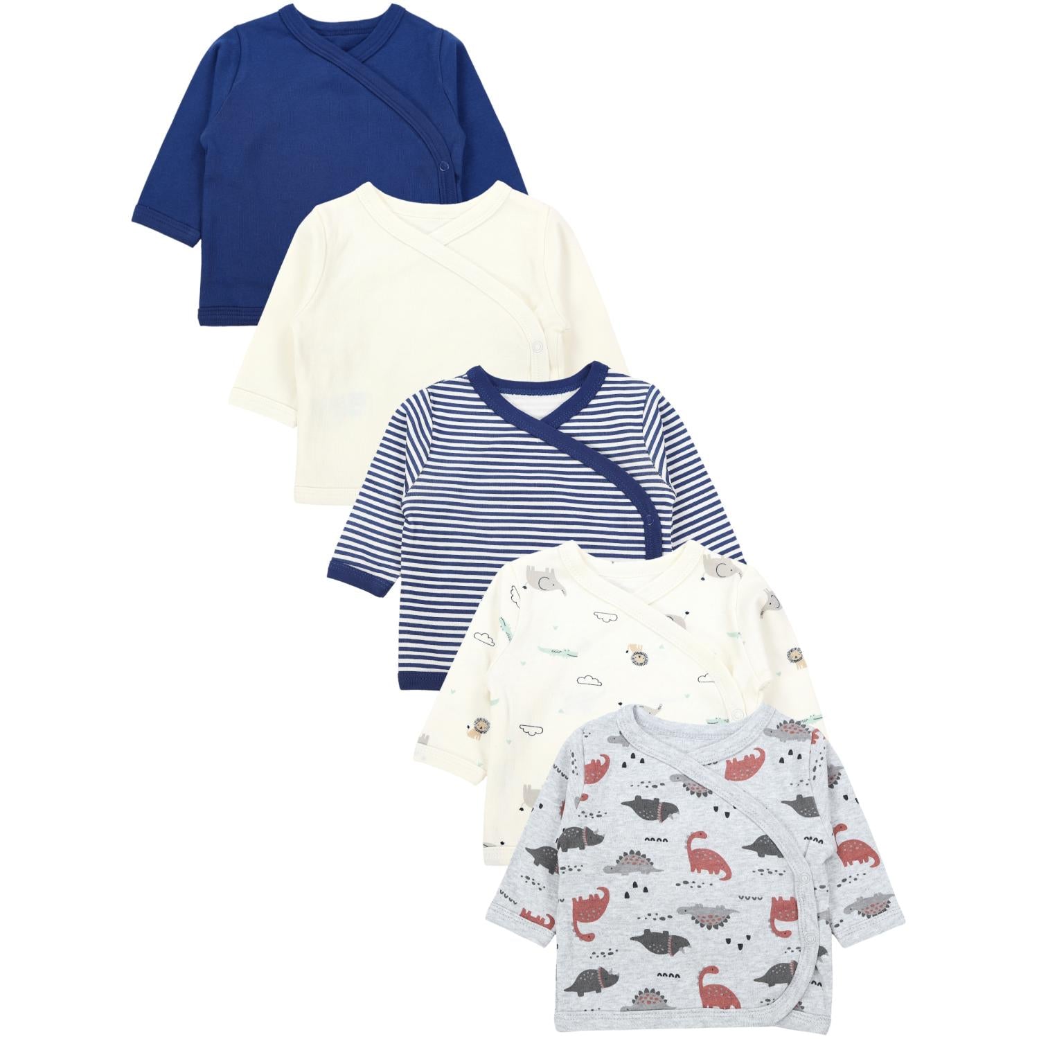 Langarm Wickelshirt - 5er Set