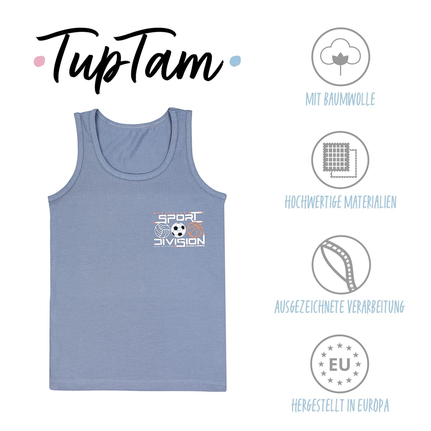 Kinder Unterhemd Ärmellos Tanktop - 5er Set