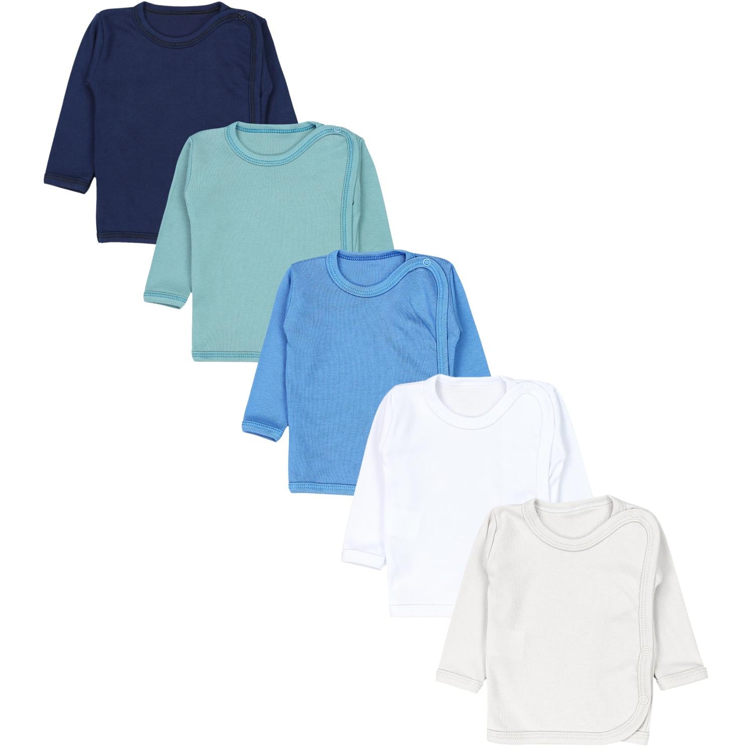 Baby Wickelshirt Langarm - 5er Set