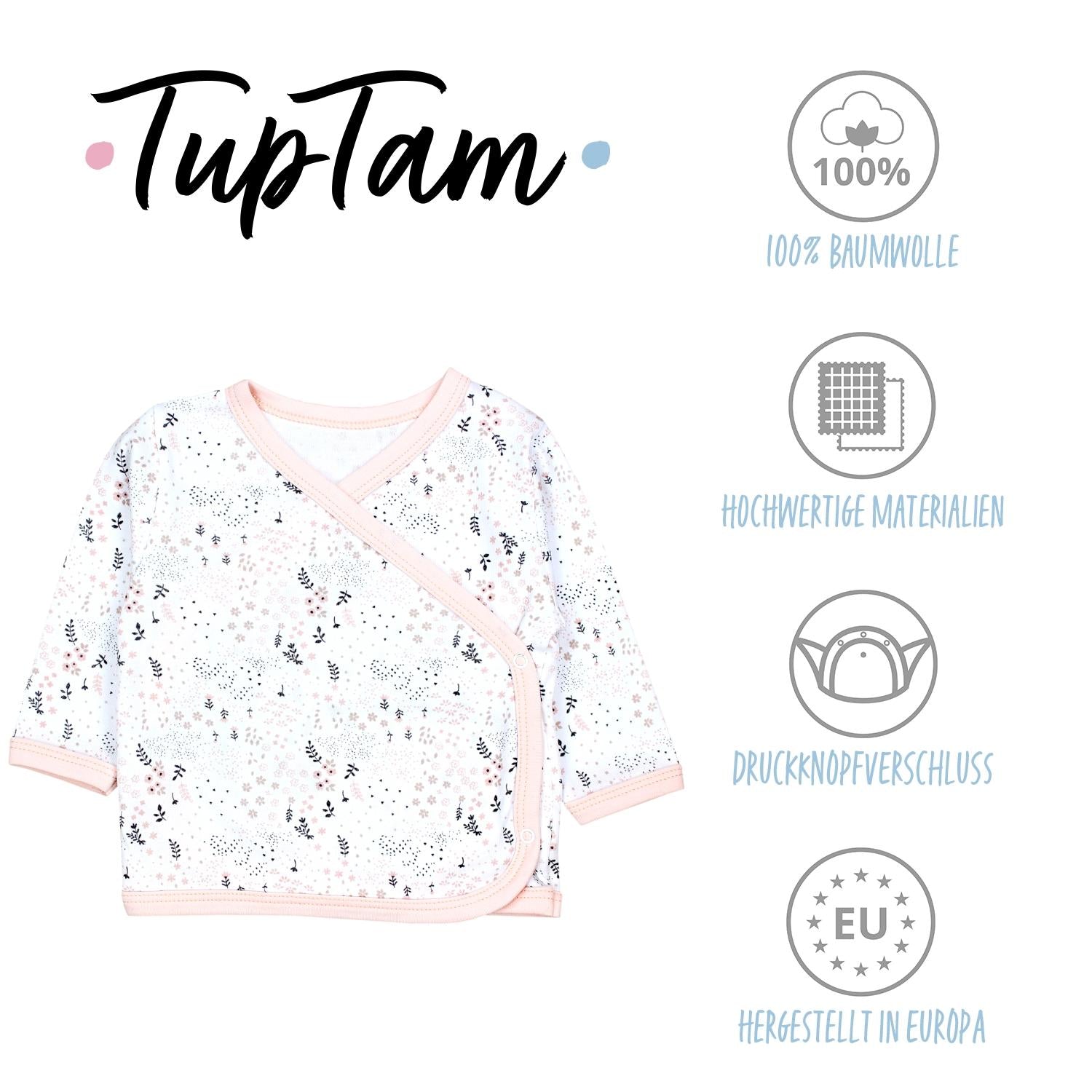 Baby Wickelshirt Langarm - 5er Set