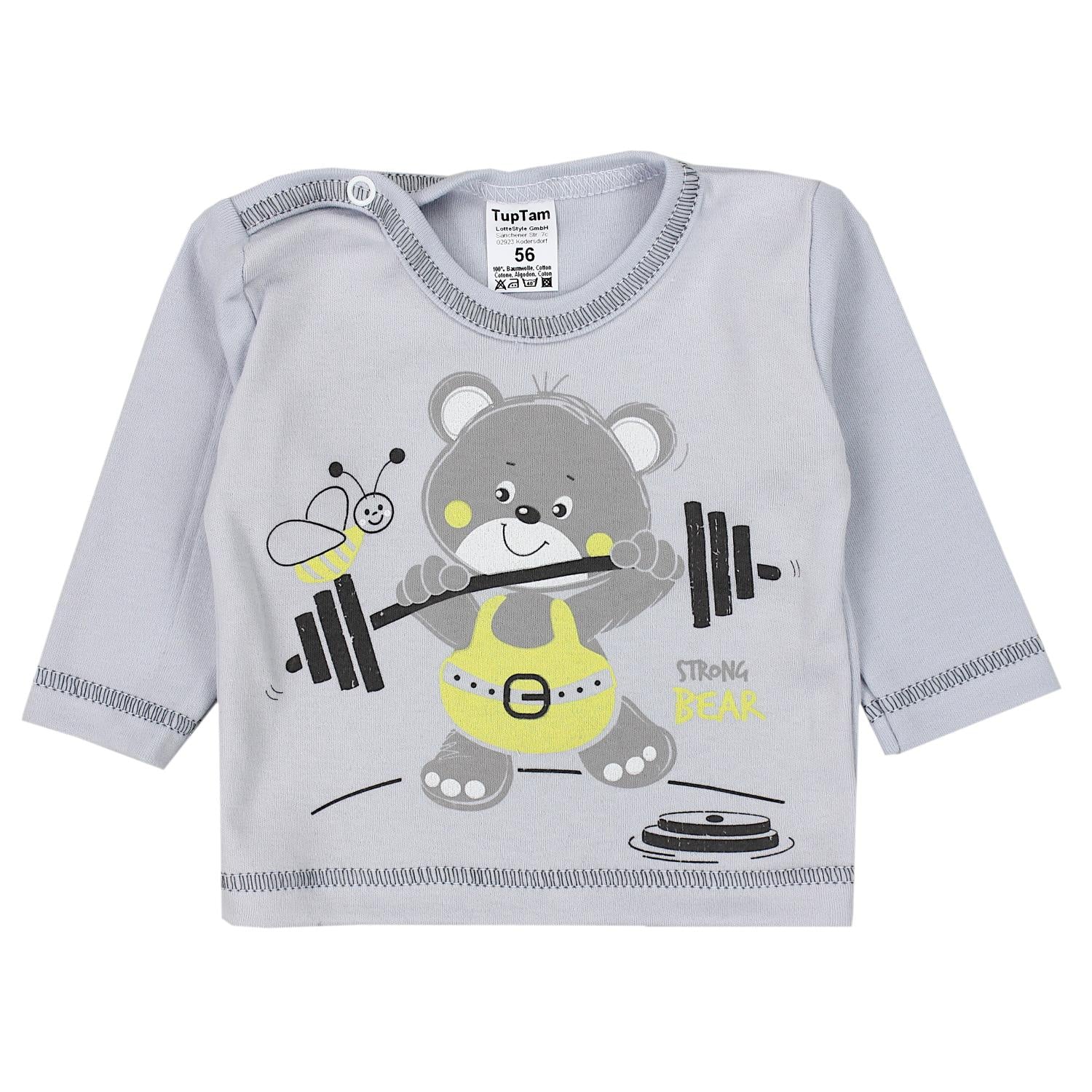 Baby Langarmshirt mit Aufdruck - 3er Set