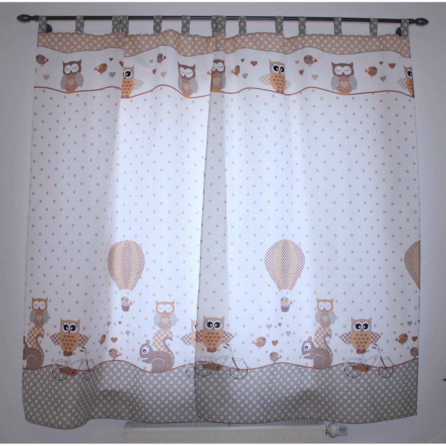 Vorhänge/Gardinen mit Schleifen 2er Set
