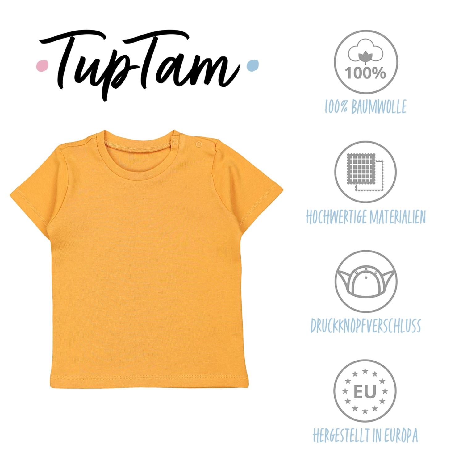 Kurzarm-Shirt mit Aufdruck - 5er Set