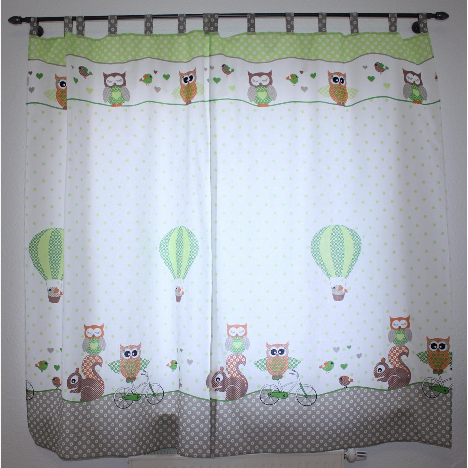 Vorhänge/Gardinen mit Schleifen 2er Set