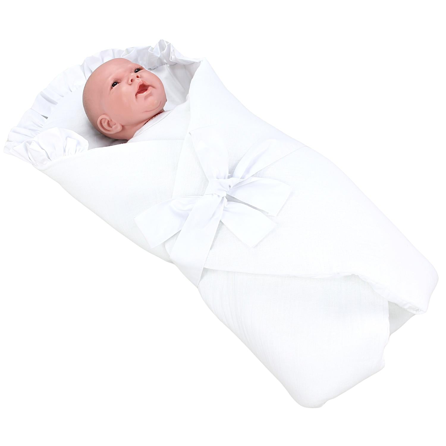 Baby Einschlagdecke mit Schleife