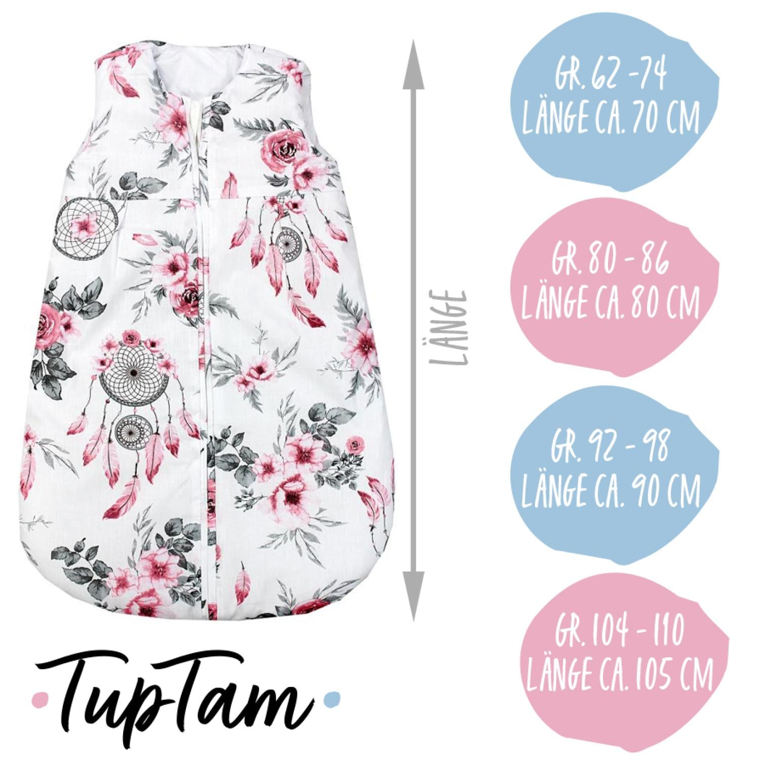 Baby Ganzjahresschlafsack ärmellos 2.5 TOG