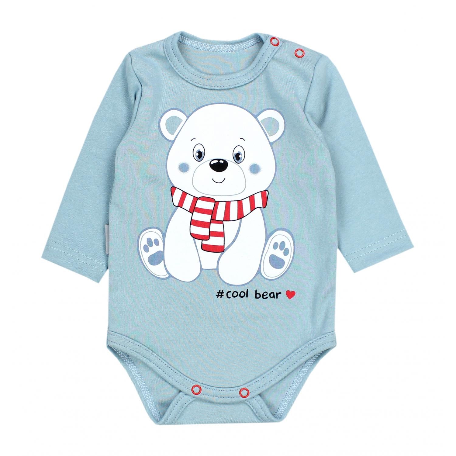 Langarm- Body mit Aufdruck - 5er Set