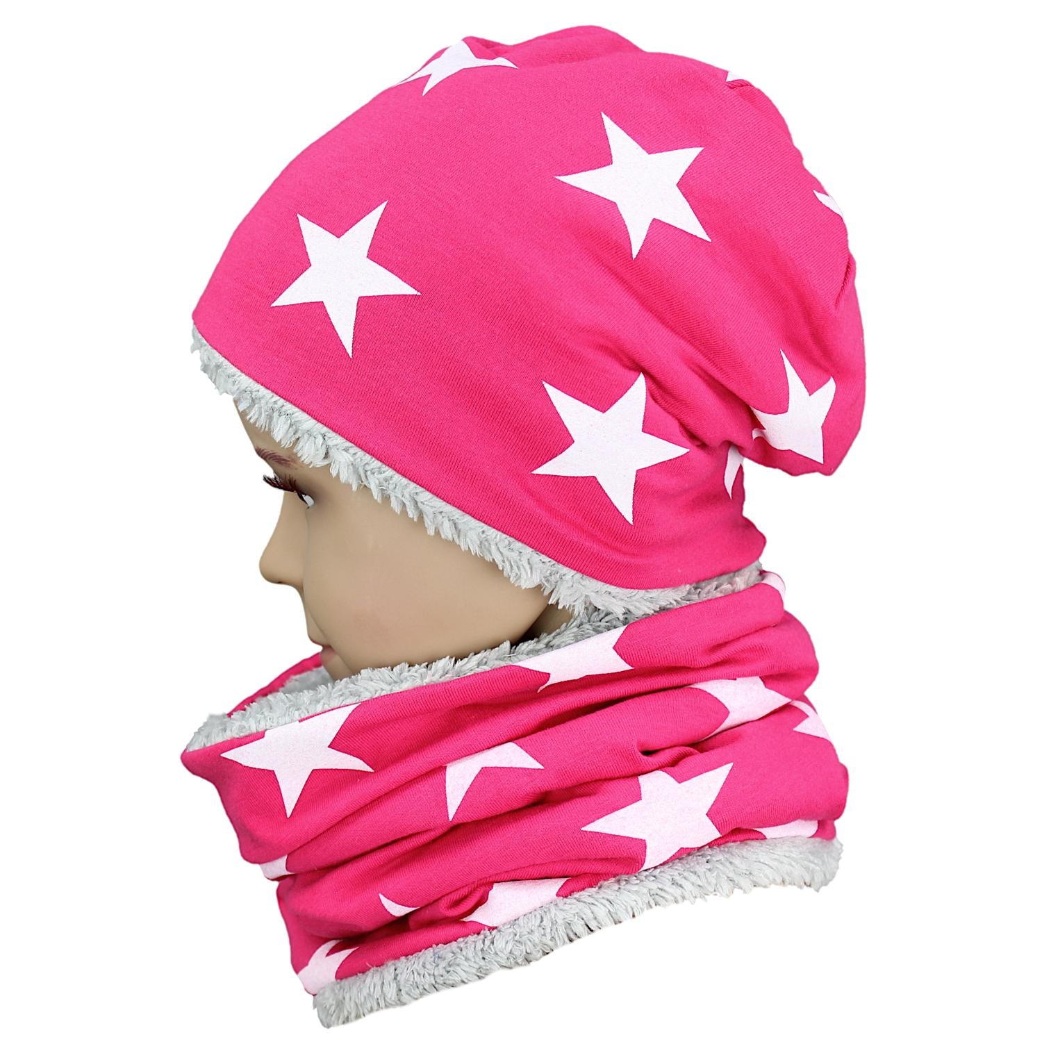 Madchen Beanie Mütze Schlauchschal Set