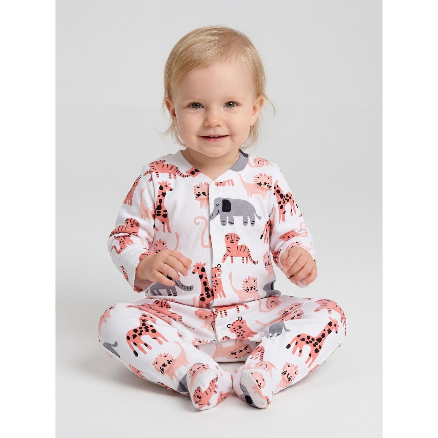 Schlafstrampler mit Fuß - 3er Set