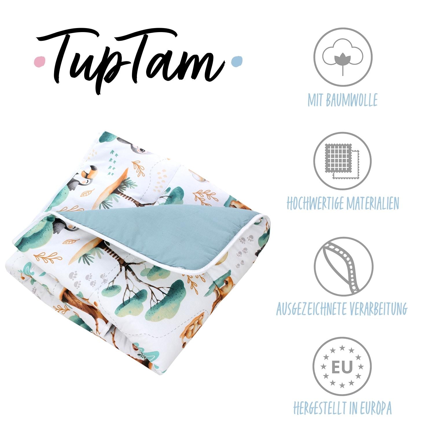 Gepolsterte XXL Krabbeldecke 120 x 120 cm