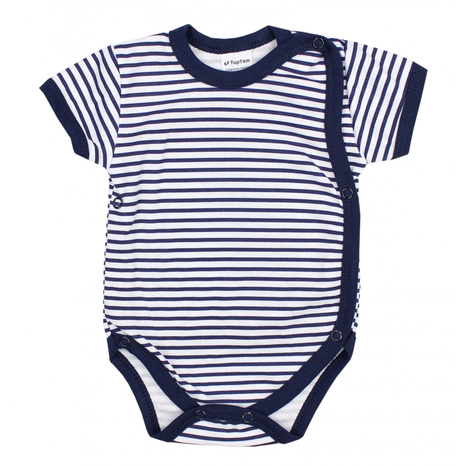 Baby Kurzarm Wickelbody mit Aufdruck - 5er Set