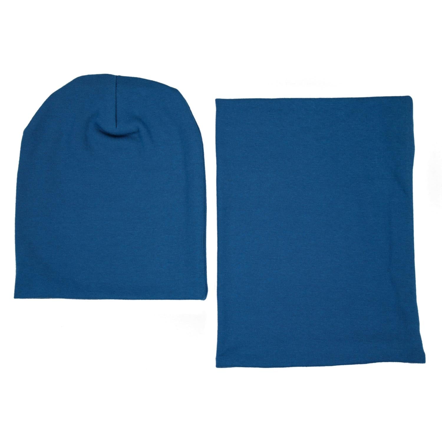 Kinder Beanie Mütze Schlauchschal Set