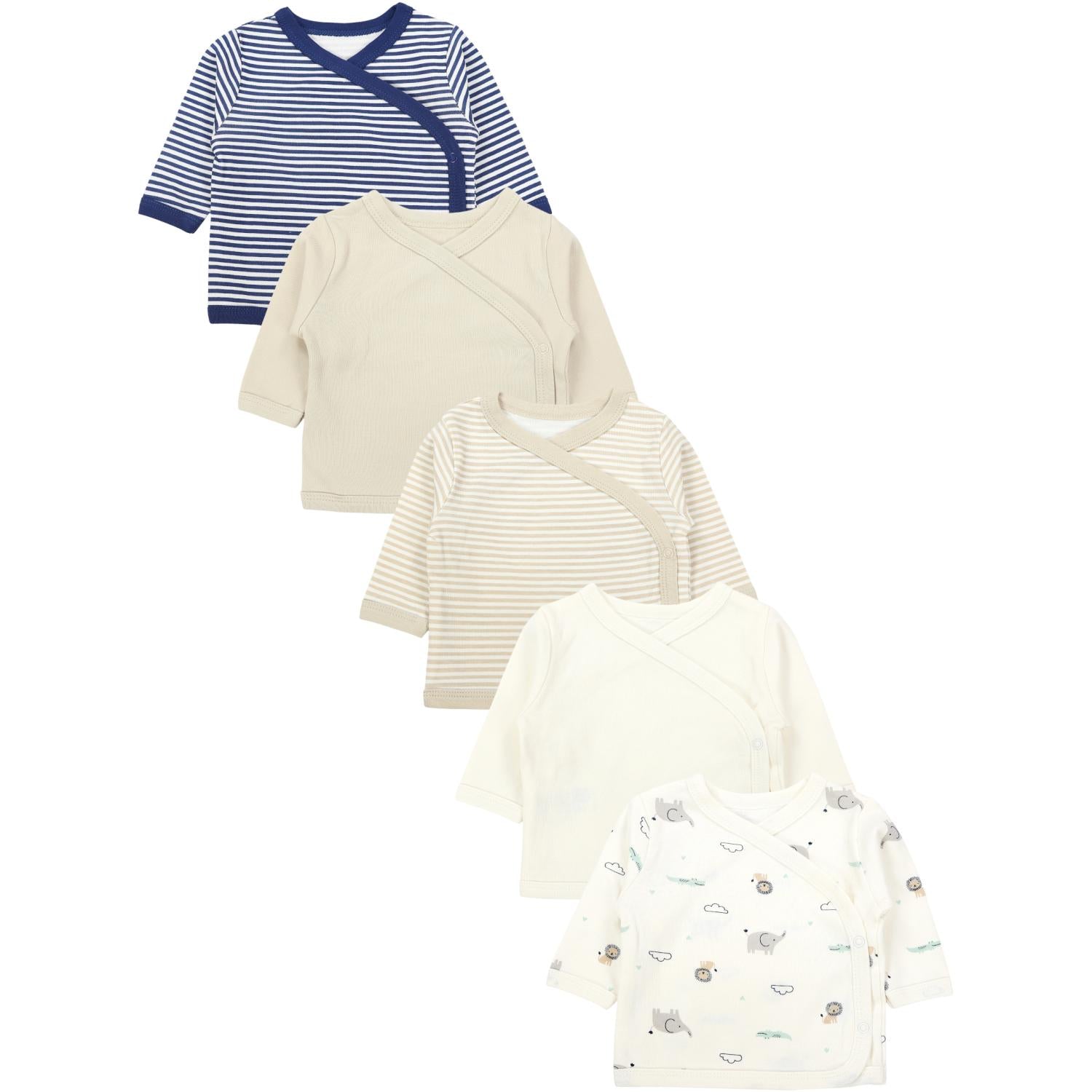 Langarm Wickelshirt- 5er Set