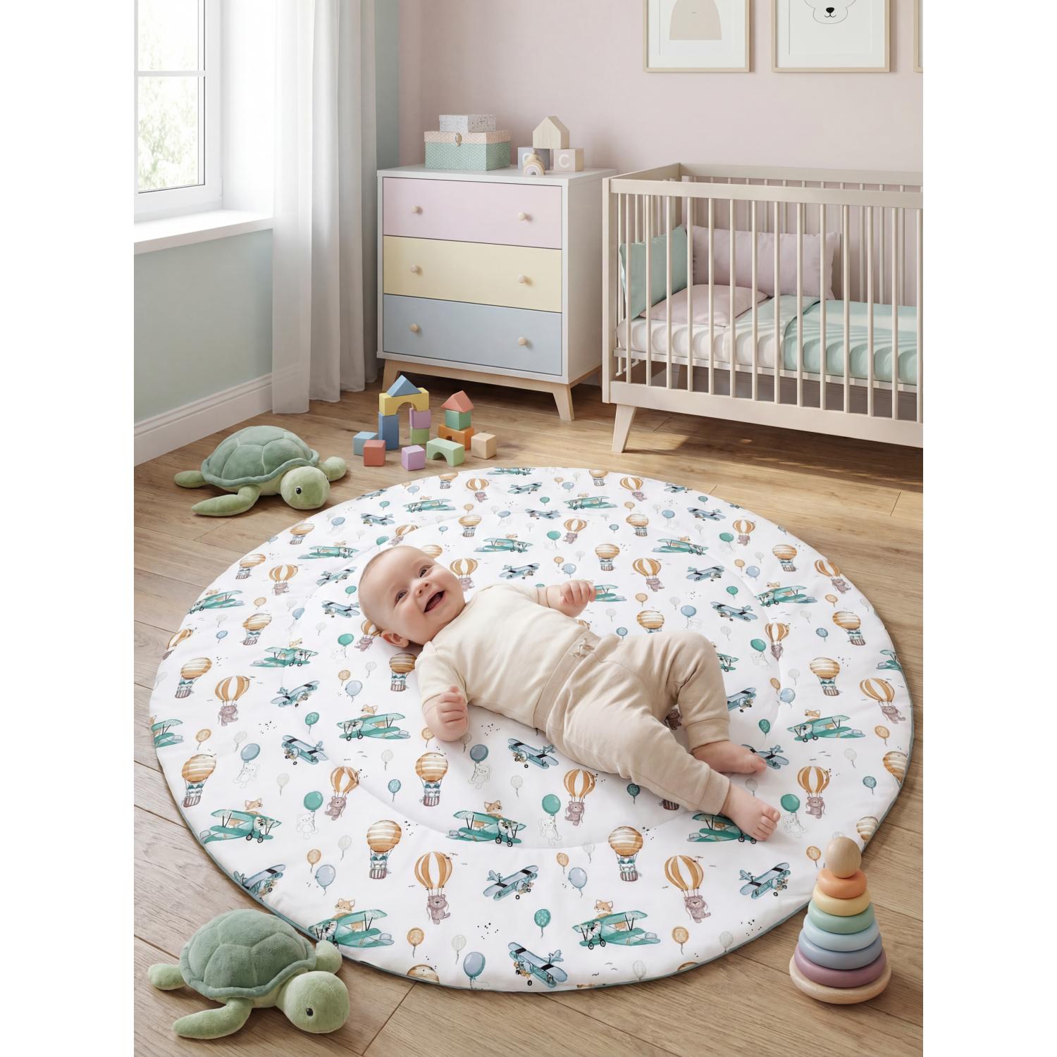 Gepolsterte XXL Krabbeldecke 120 x 120 cm