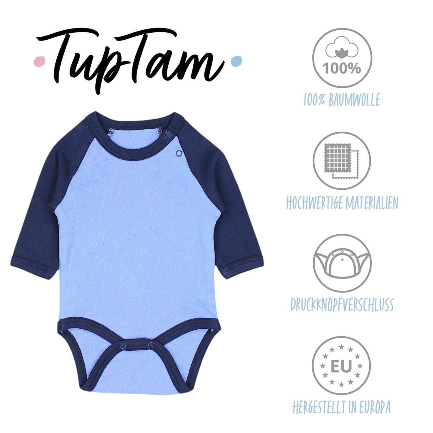 Langarm- Body mit Aufdruck - 5er Set