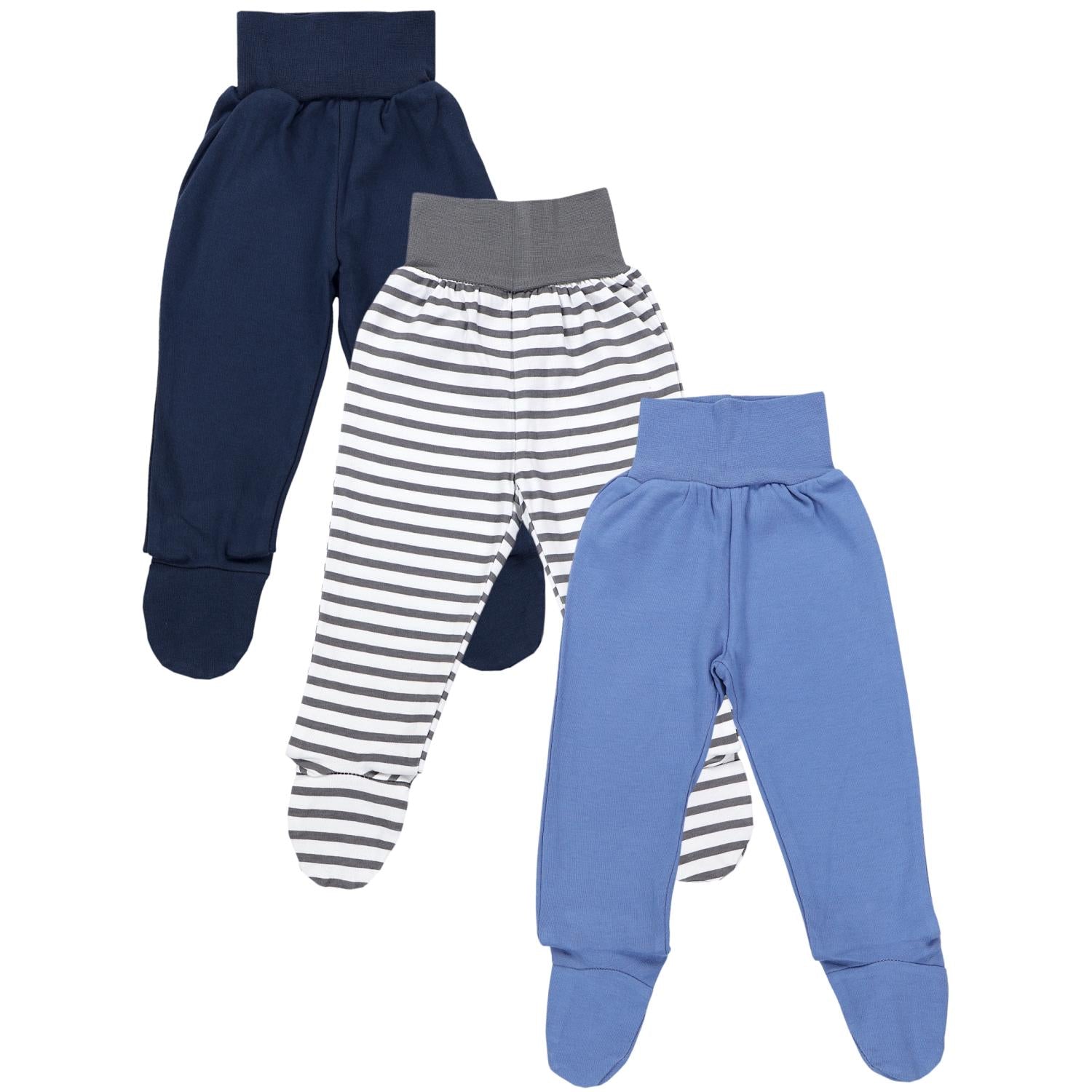 Strampelhose mit Fuß - 3er Set