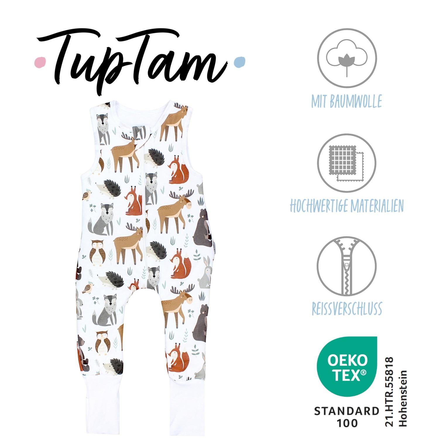 Wattierter Schlafsack mit Füßen 2.5 TOG