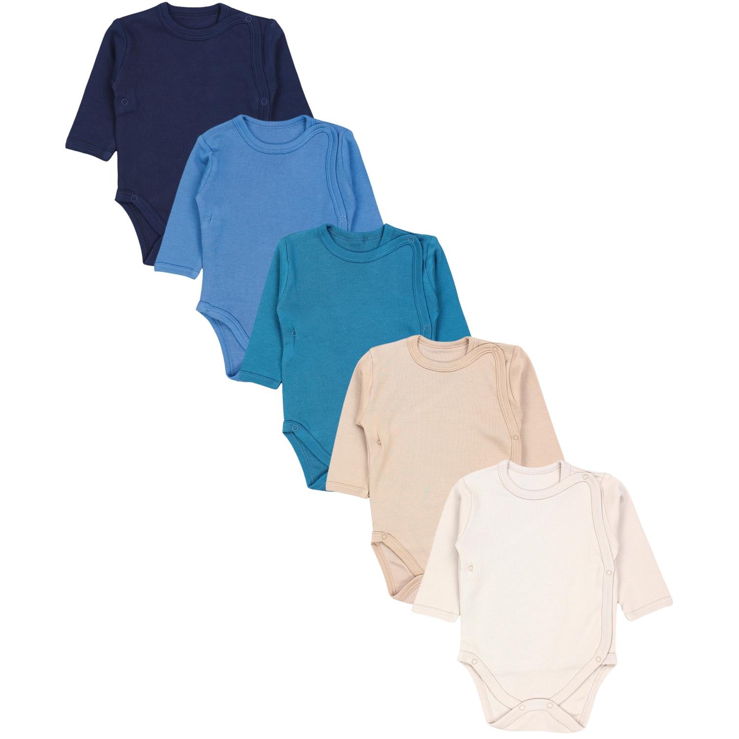 Baby Wickelbody Langarm - 5er Set