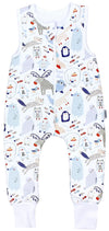 Wintertiere Blau Beige Elch Pinguin Robbe