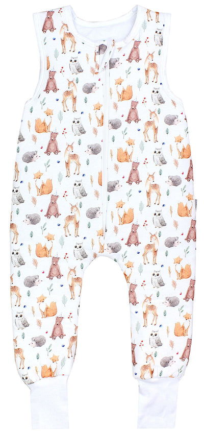 SHU01 Wald Tiere Eule Reh Igel Fuchs Beige Braun