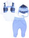 Blau / Fliege / Kariert