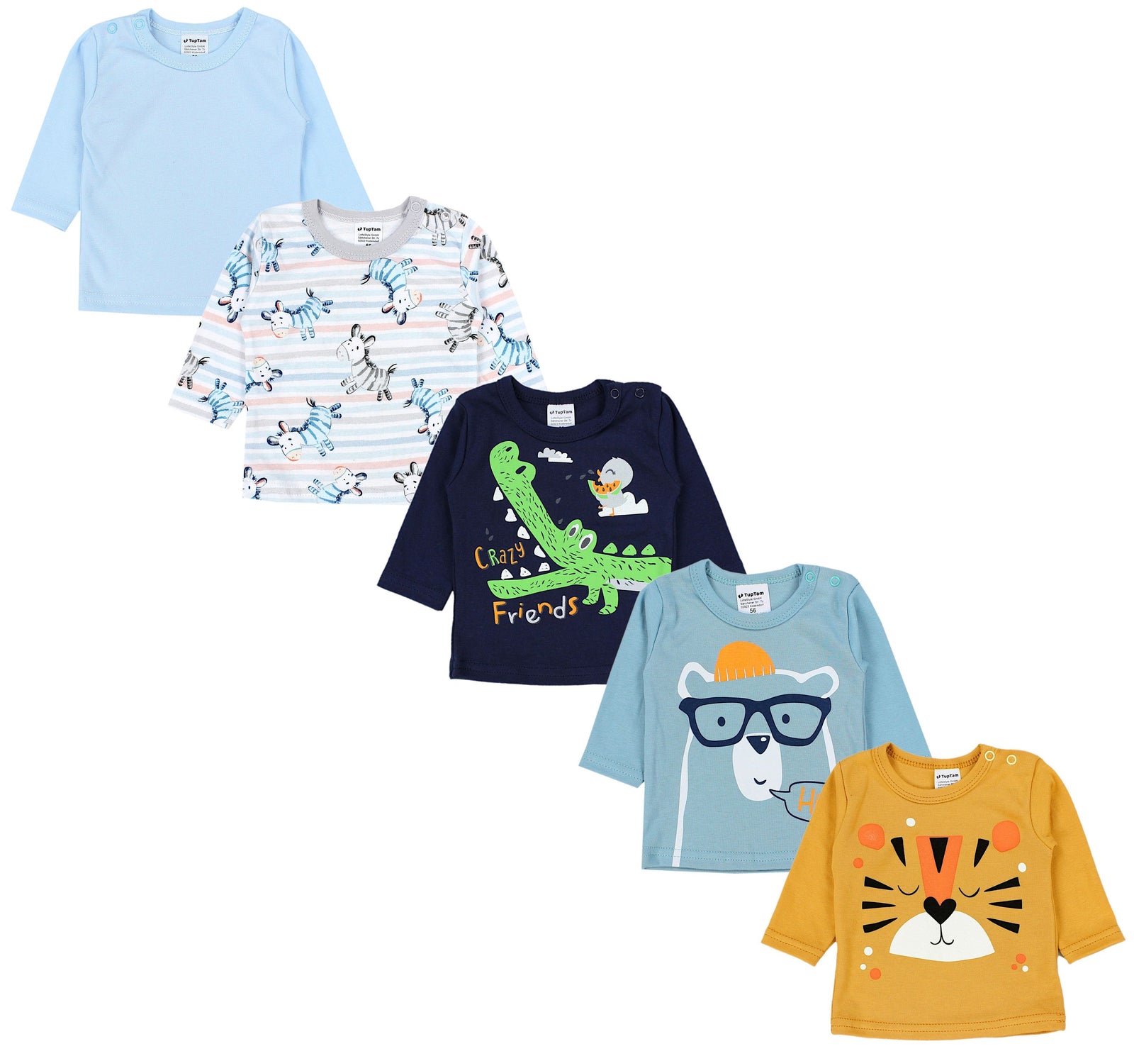 177-Langarmshirt - 5er Set-Hauptbild