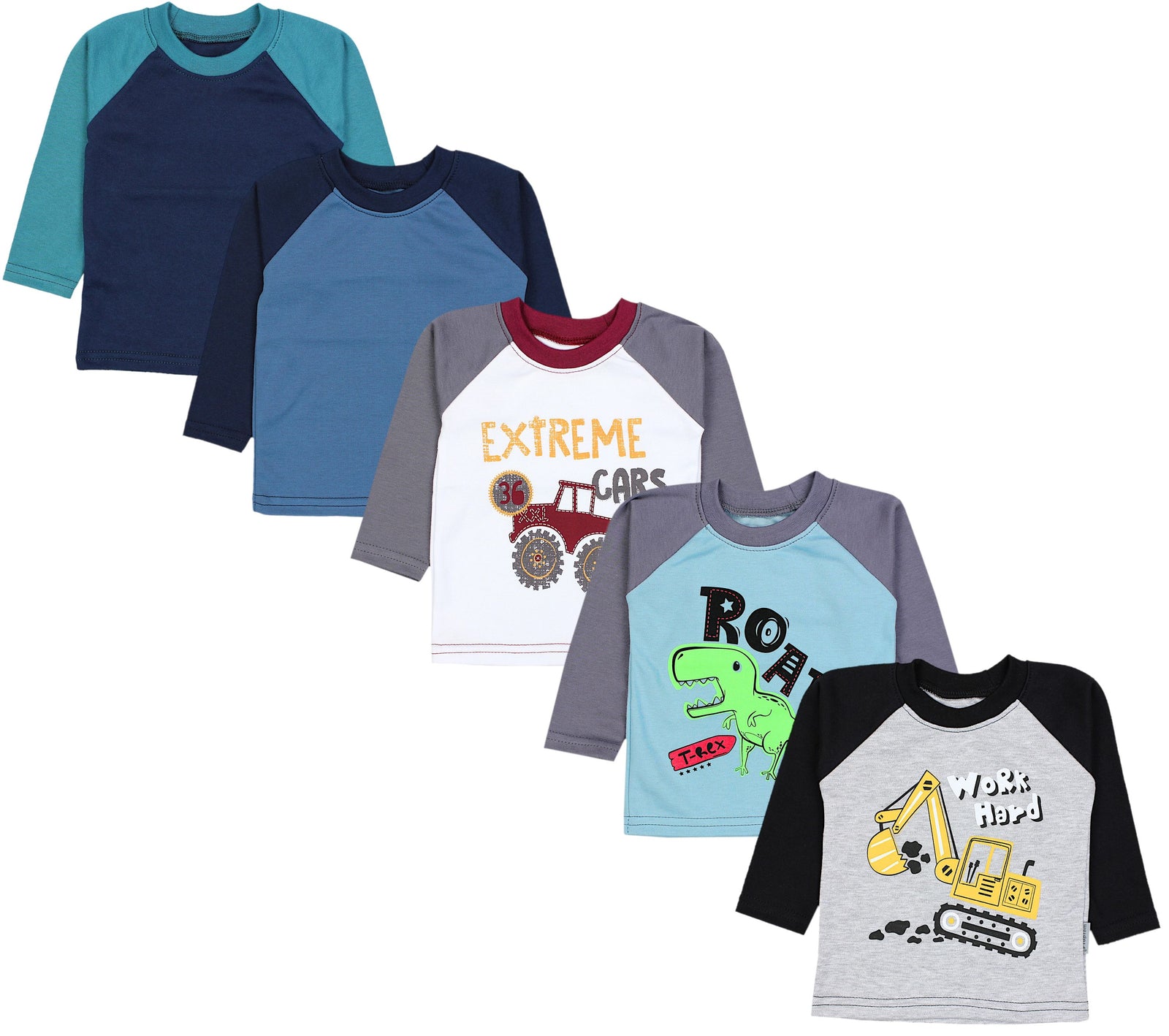 177-Langarmshirt - 5er Set-Hauptbild