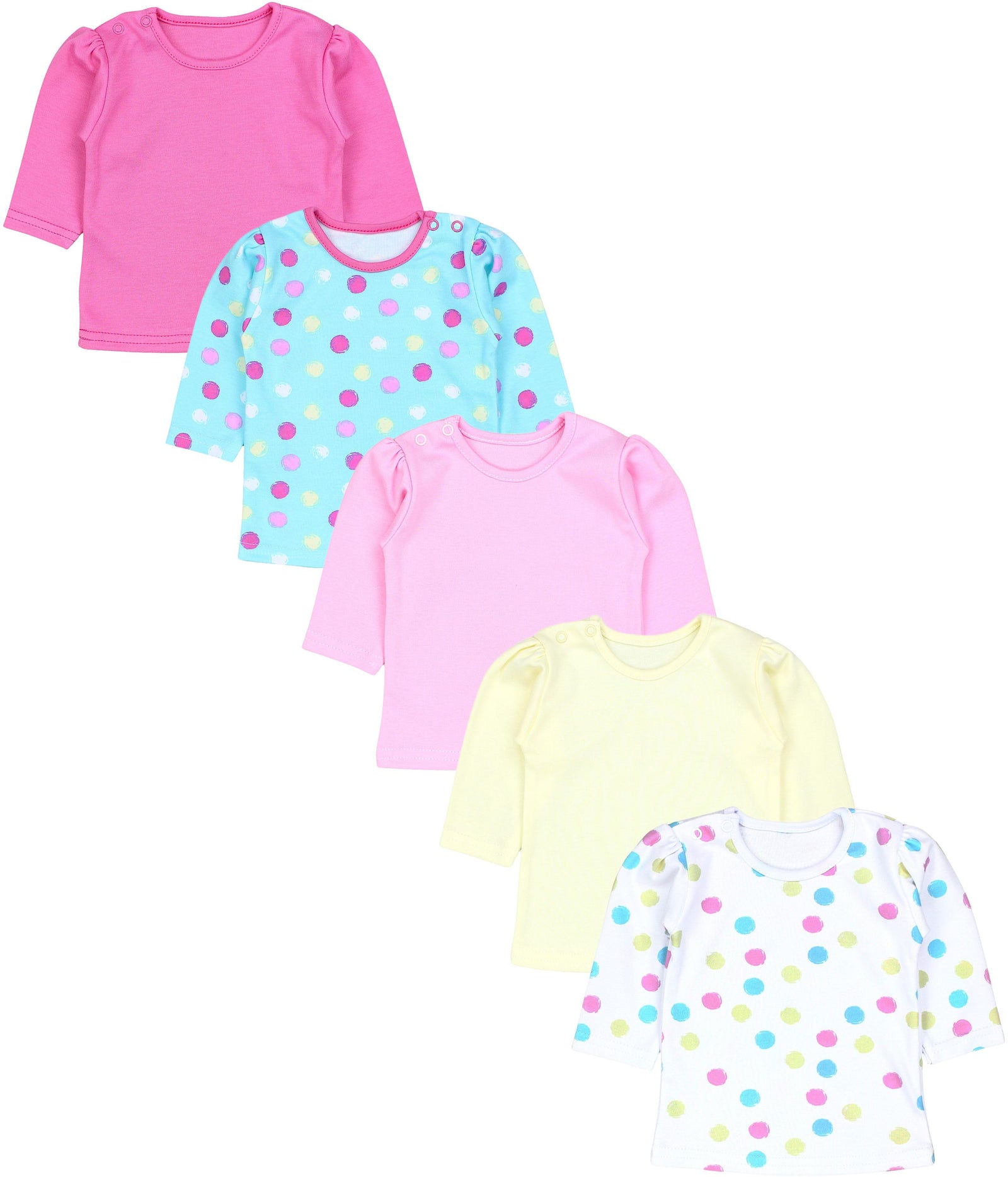 178-Baby Mädchen Langarmshirt 5er Set-Hauptbild