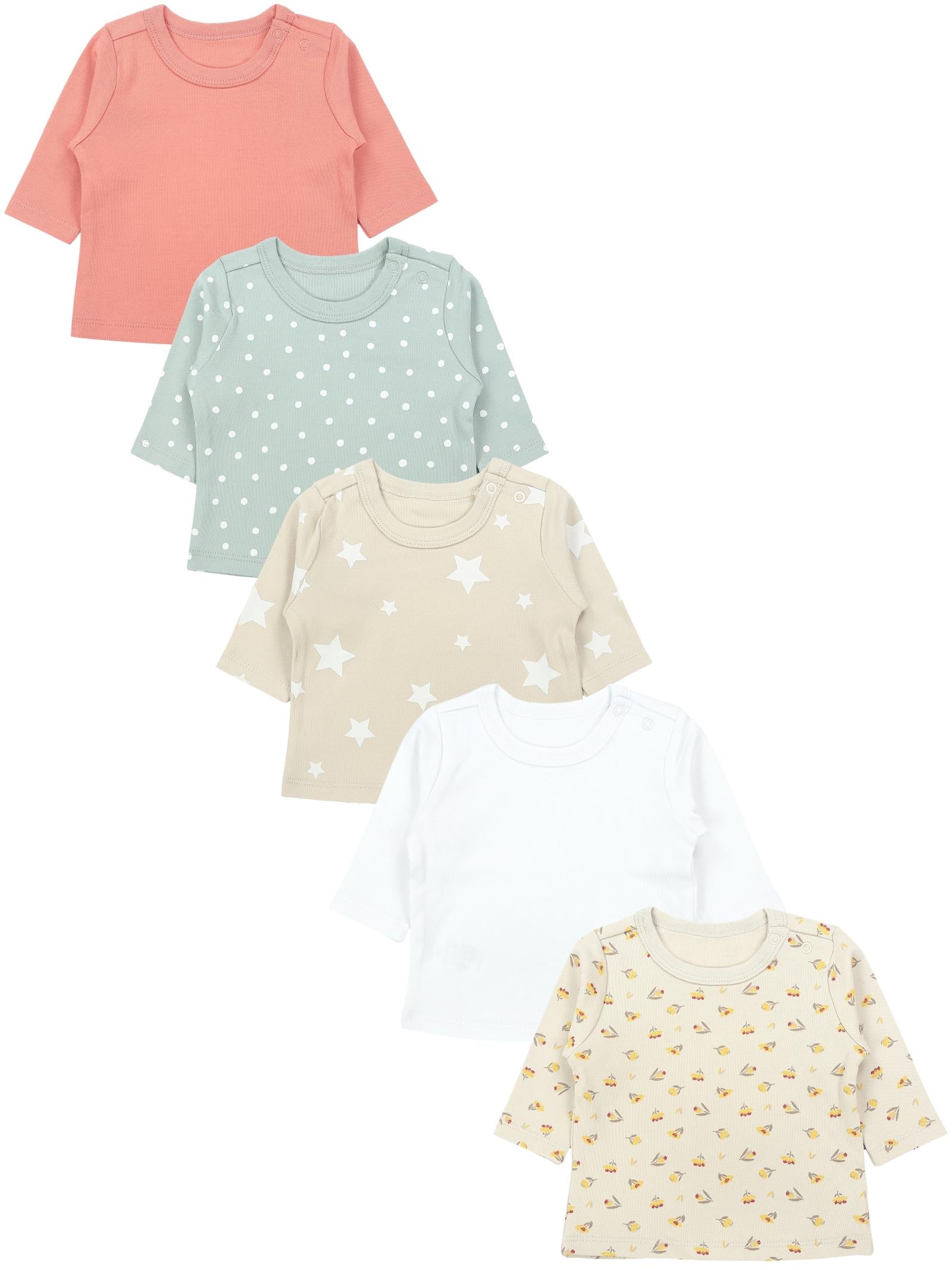178-Baby Mädchen Langarmshirt 5er Set-Hauptbild