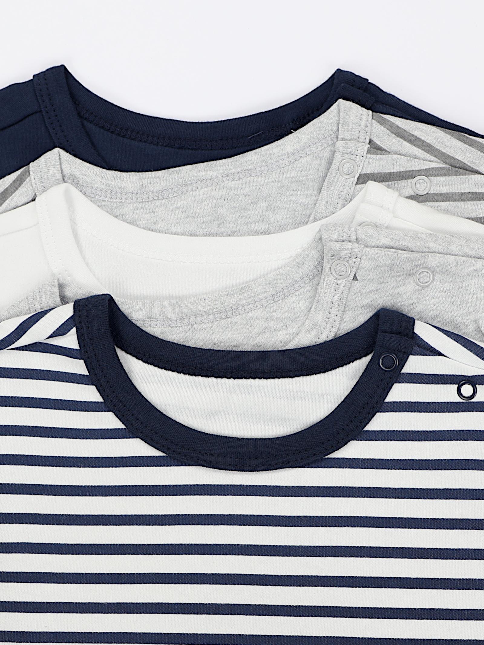 181-Kurzarm-Shirt mit Aufdruck - 5er Set-Bild5