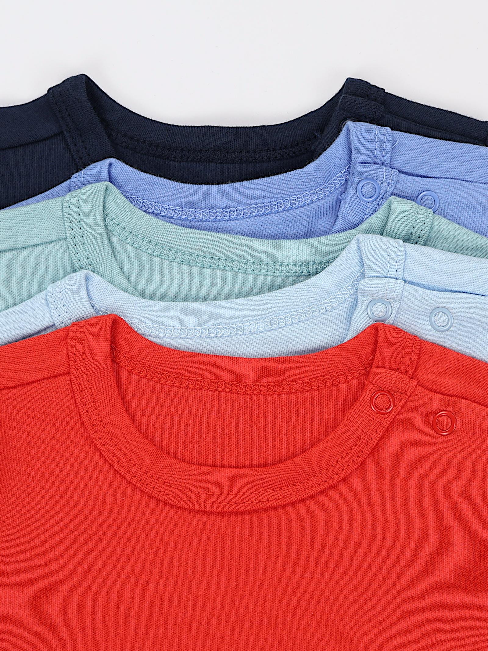 181-Kurzarm-Shirt mit Aufdruck - 5er Set-Bild5