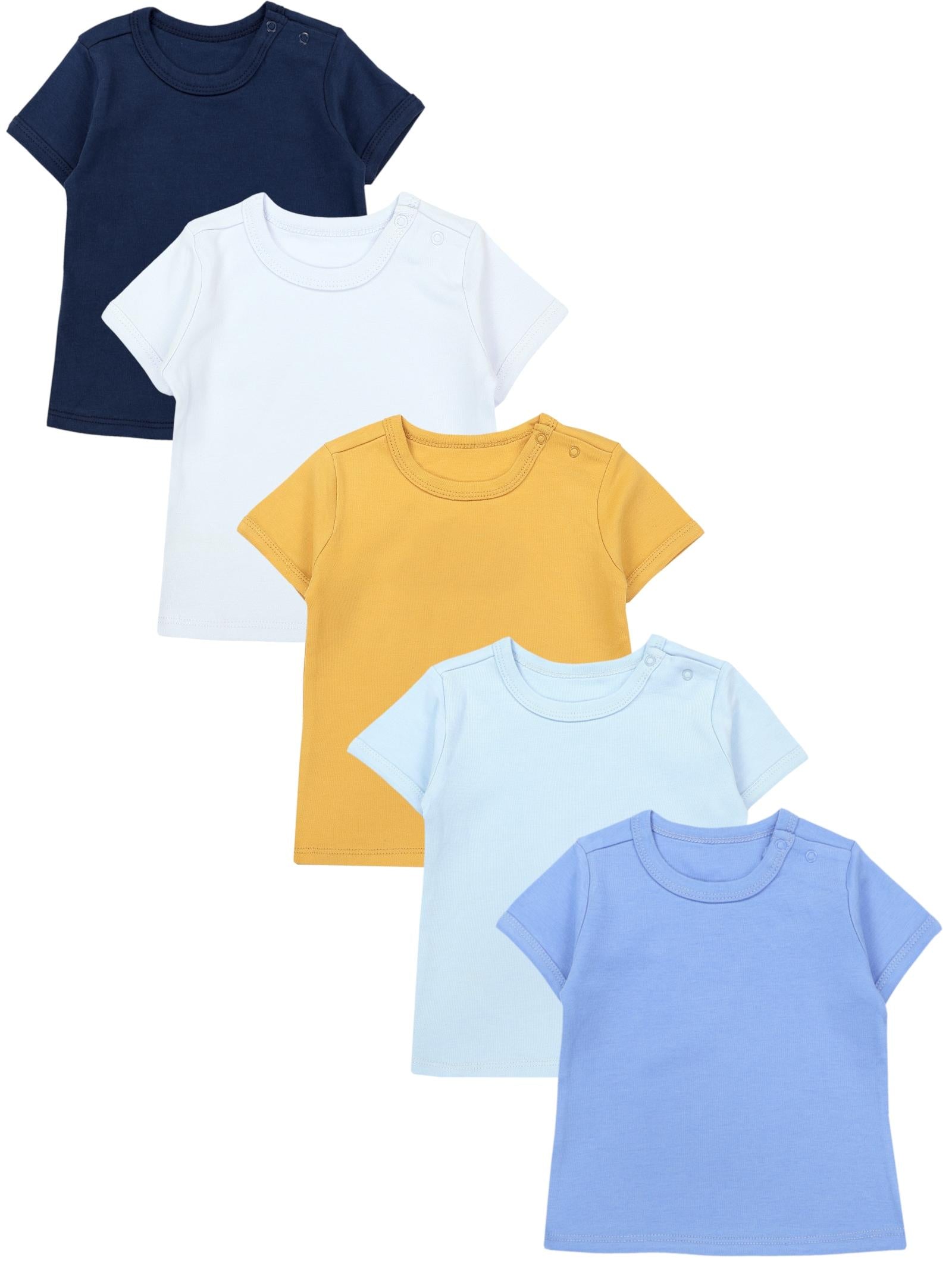 181-Kurzarm-Shirt mit Aufdruck - 5er Set-Hauptbild