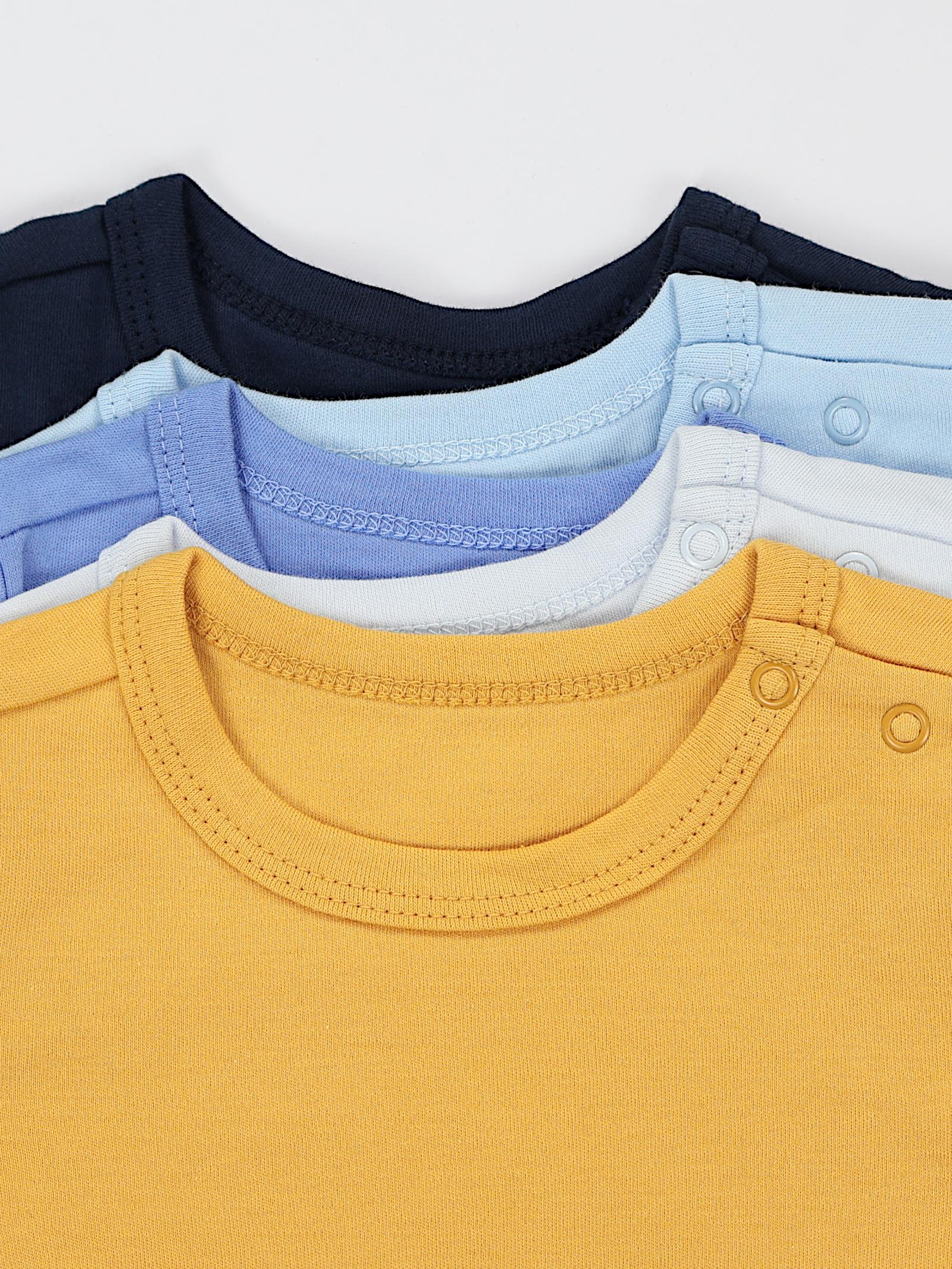 181-Kurzarm-Shirt mit Aufdruck - 5er Set-Bild5