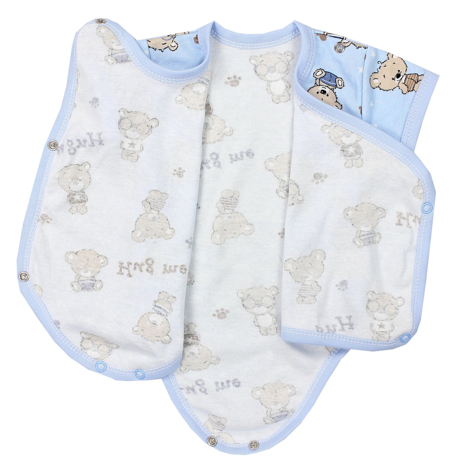 183-Baby Kurzarm Wickelbody mit Aufdruck - 5er Set-Bild4