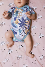 183-Baby Kurzarm Wickelbody mit Aufdruck - 5er Set-Bild2