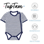 183-Baby Kurzarm Wickelbody mit Aufdruck - 5er Set-Bild1