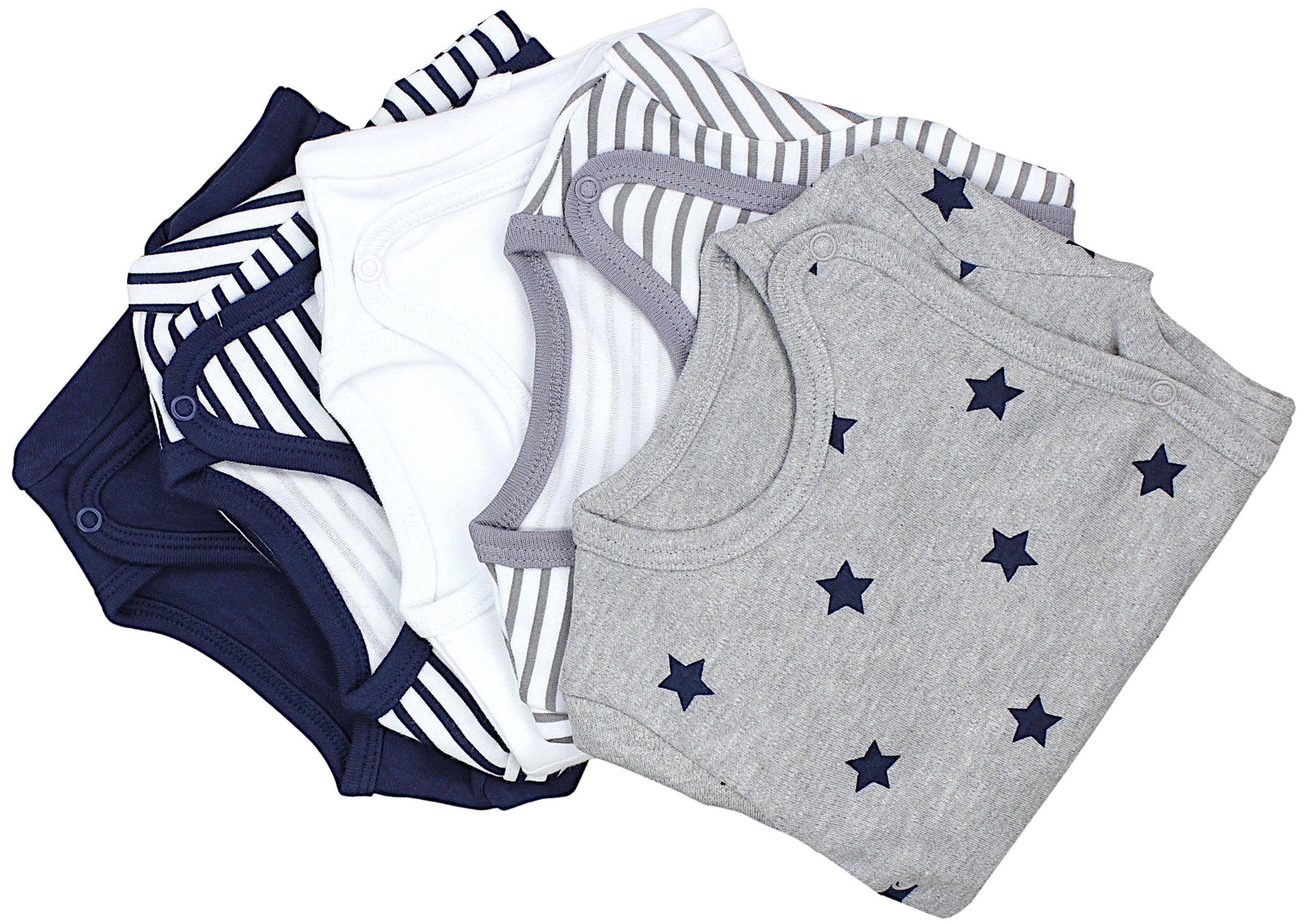 183-Baby Kurzarm Wickelbody mit Aufdruck - 5er Set-Bild5