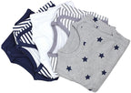 183-Baby Kurzarm Wickelbody mit Aufdruck - 5er Set-Bild5