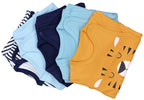 183-Baby Kurzarm Wickelbody mit Aufdruck - 5er Set-Bild5