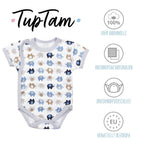 183-Baby Kurzarm Wickelbody mit Aufdruck - 5er Set-Bild1