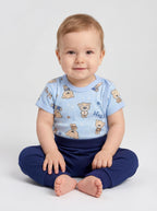 183-Baby Kurzarm Wickelbody mit Aufdruck - 5er Set-Bild2