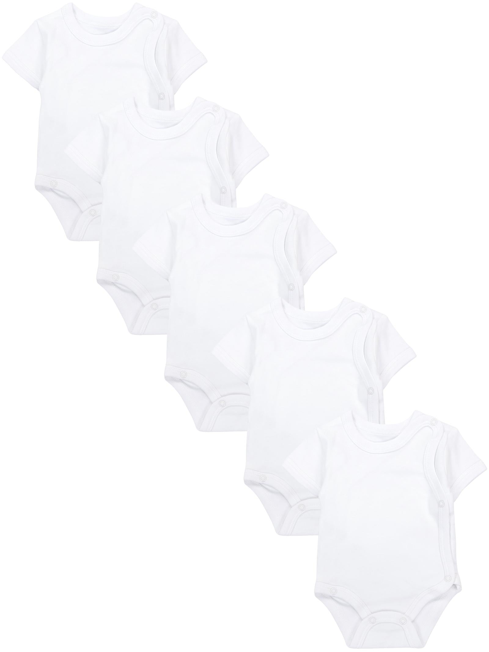 183-Baby Kurzarm Wickelbody mit Aufdruck - 5er Set-Hauptbild