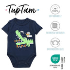 183-Baby Kurzarm Wickelbody mit Aufdruck - 5er Set-Bild1