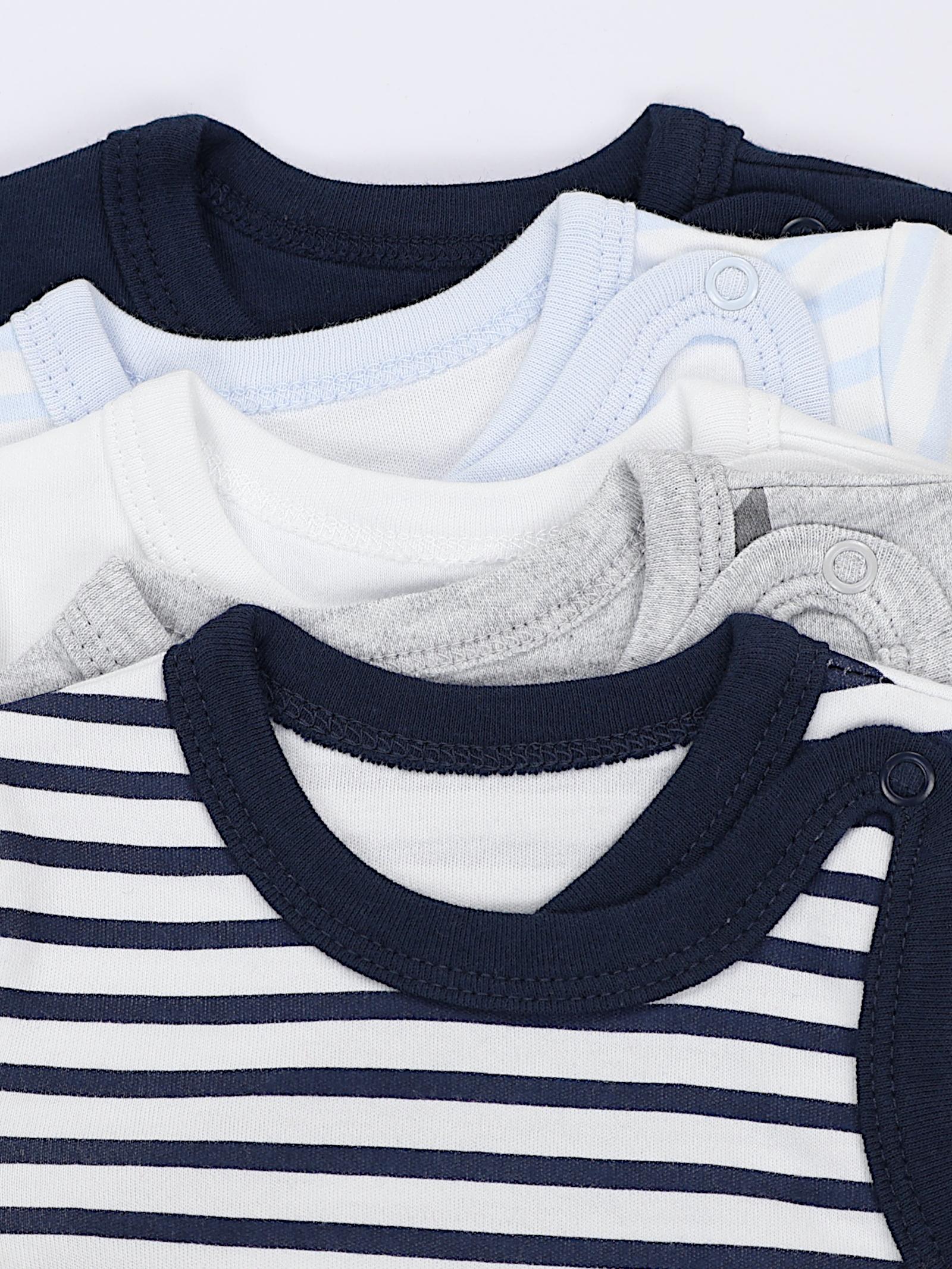 183-Baby Kurzarm Wickelbody mit Aufdruck - 5er Set-Bild5