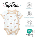 183-Baby Kurzarm Wickelbody mit Aufdruck - 5er Set-Bild1