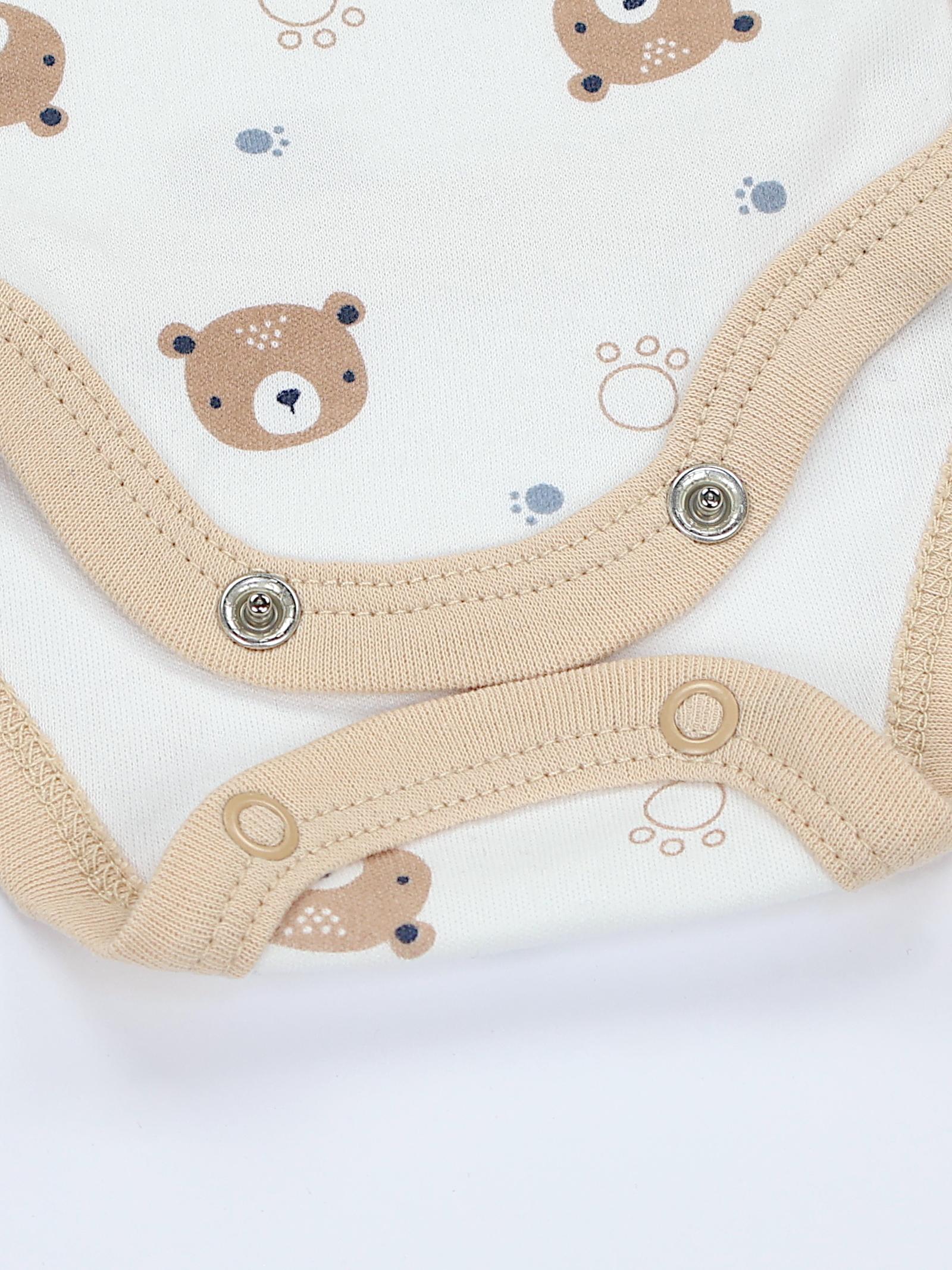 183-Baby Kurzarm Wickelbody mit Aufdruck - 5er Set-Bild4