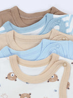 183-Baby Kurzarm Wickelbody mit Aufdruck - 5er Set-Bild5