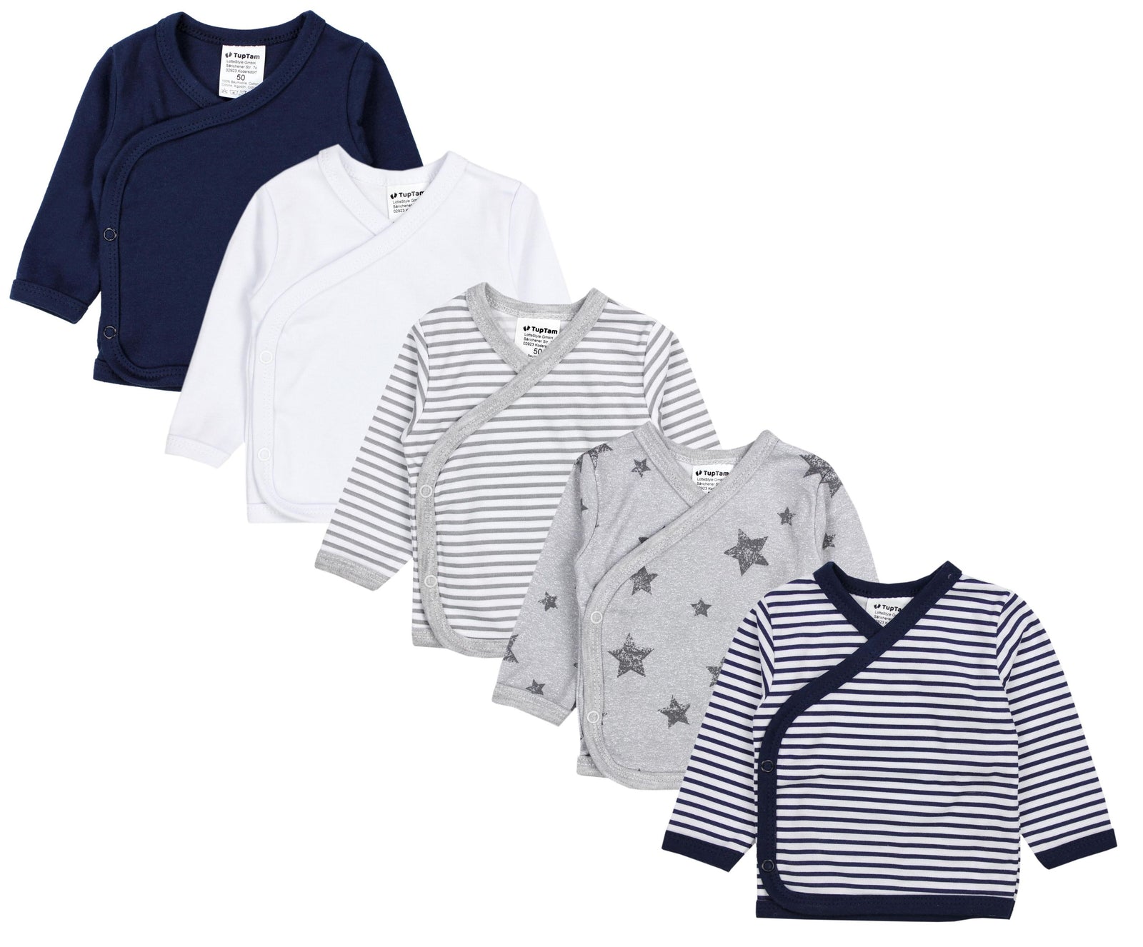 186-Langarm Wickelshirt - 5er Set-Hauptbild