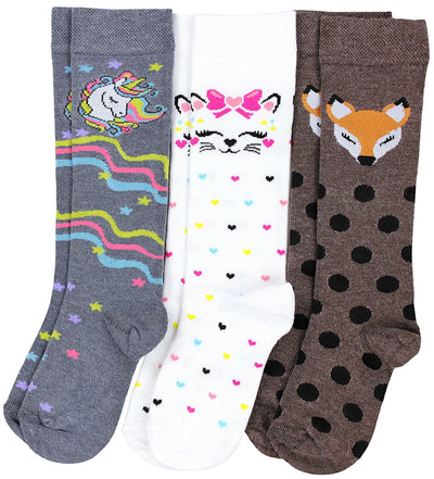 3er Pack Einhorn Grau / Katze Weiß / Rehlein Braun